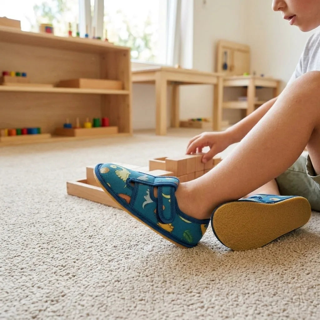 Children's Barefoot Slippers RAYVE SLIPPERS dino