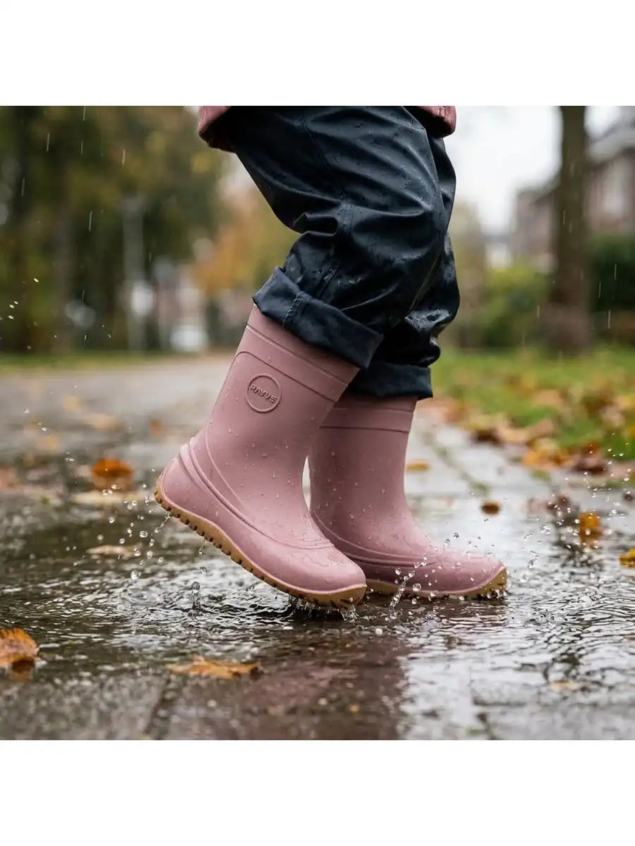 Children's Barefoot Wellies RAYVE MONSOON pink/caramel